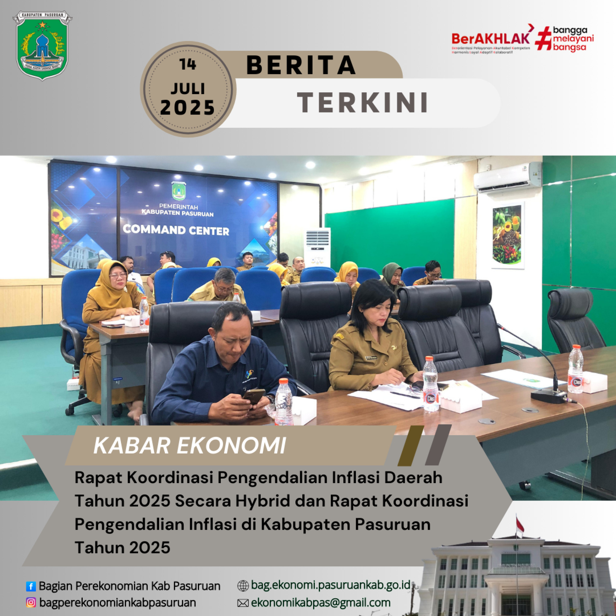 Rapat Koordinasi Pengendalian Inflasi Daerah 14 July Tahun 2025
